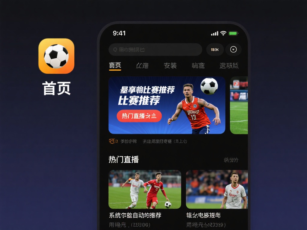 安装完成后，应用的首页会展示最新的赛事推荐和热门直